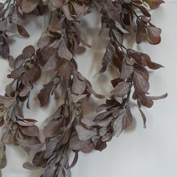 Pack of 6 x 70cm Artificial Trailing Leaf Spray Stem - Dusty Purple