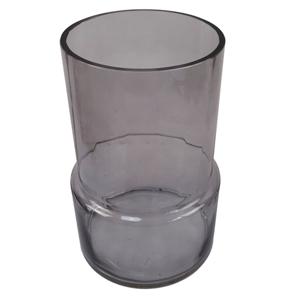 Glass Vase Grey Smoke Glass Vase 26cm Botanik