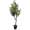 120cm Artificial Natural Look Olive Tree with Wooden Trunk - Premium Quality
