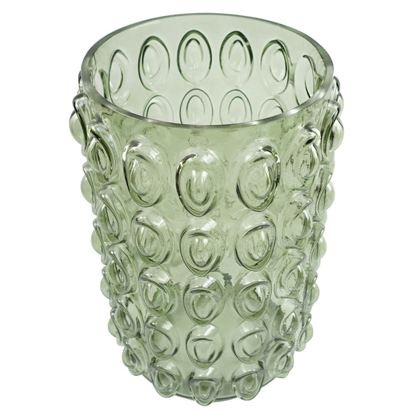 Glass Vase Green Retro Bubble Vase 30cm Botanik