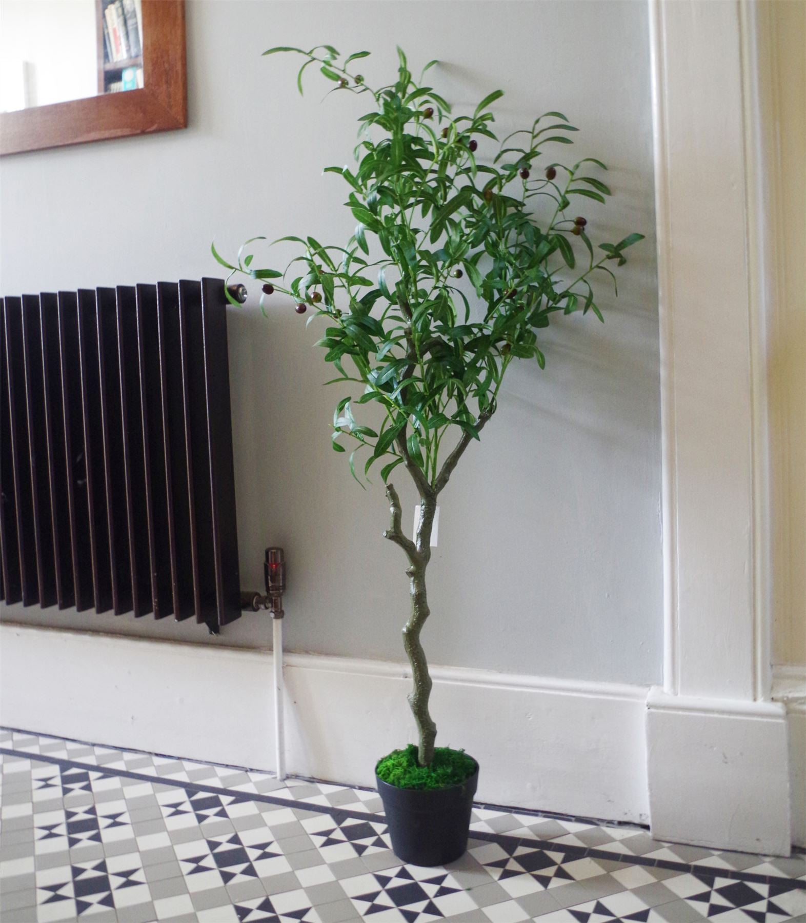 Artificial Olive Tree Bush by Leaf Design UK Artificial Olive Tree Black Pot Botanik