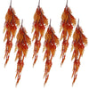 6 x 100cm Artificial Hanging Maidenhair Fern Plant Autumn Orange - Premium Quality