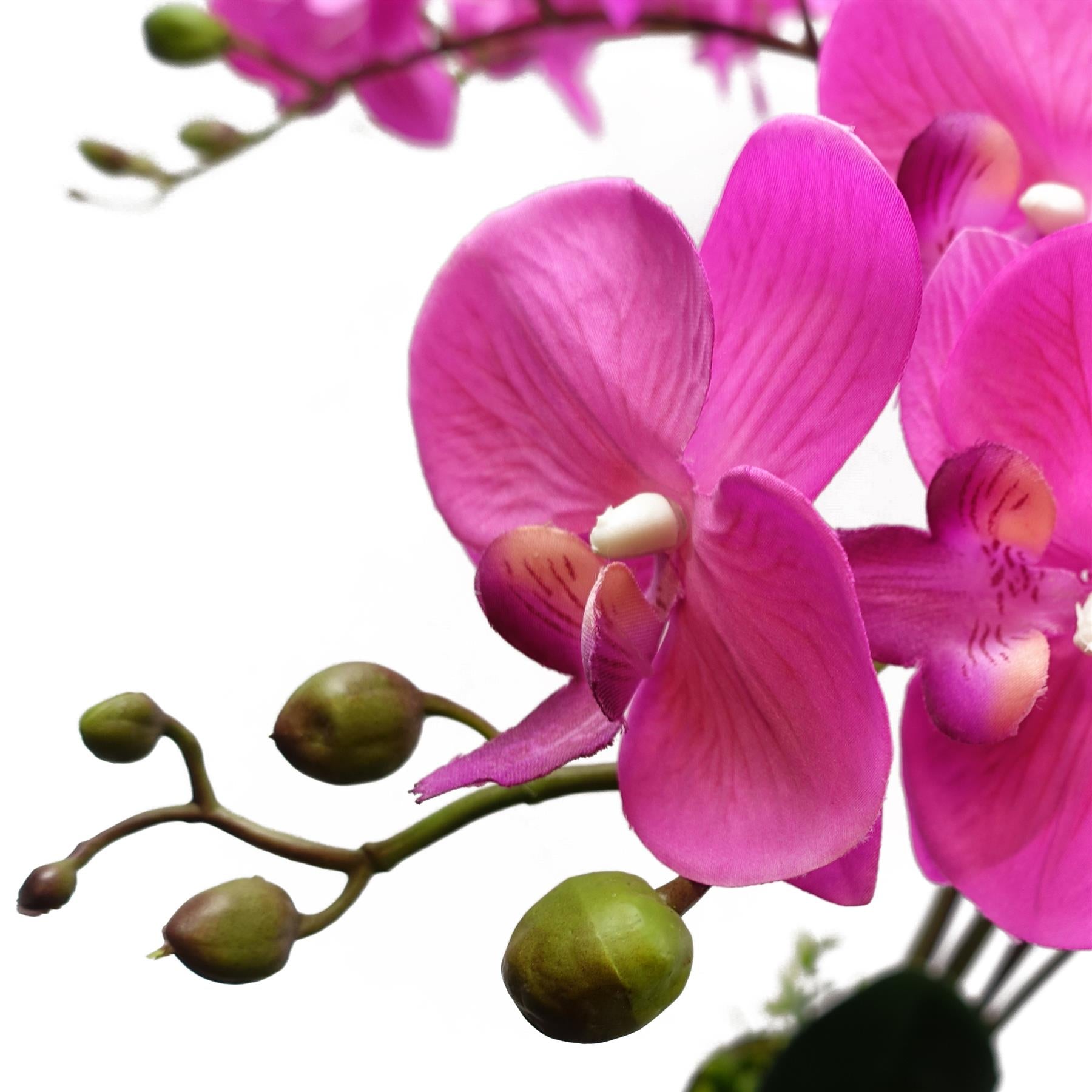 Artificial Deluxe Bush Orchid Pink 85cm Bush Orchid Lots Flowers