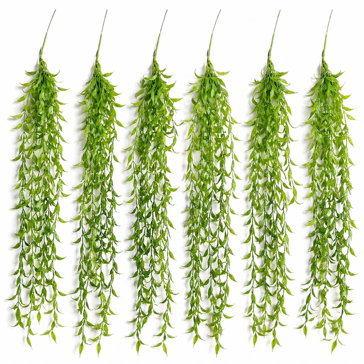 Pack of 6 x 90cm Artificial Trailing Botanik Vine Hanging Plant Faux Greenery Cascade - Premium Quality