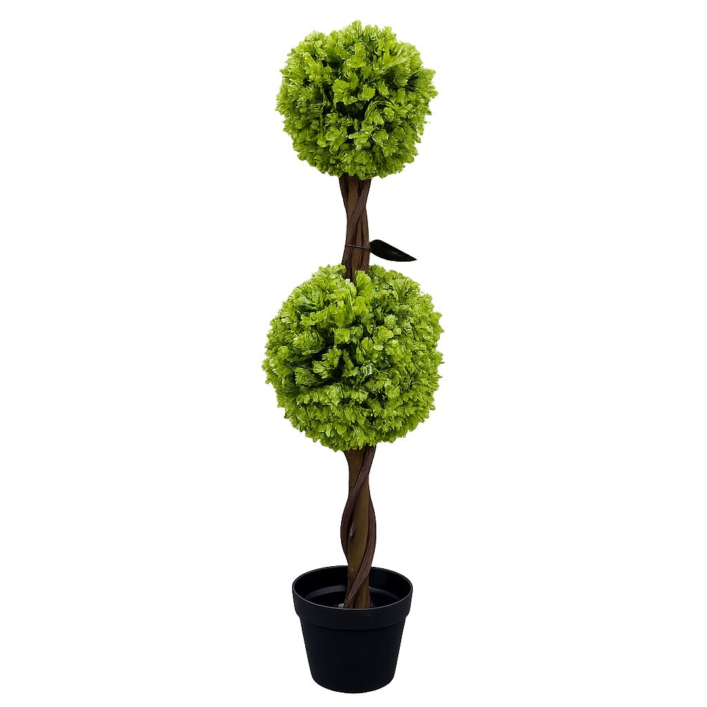 90cm Green Double Ball Topiary Tree - Premium Quality