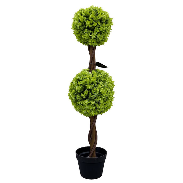 90cm Green Double Ball Topiary Tree - Premium Quality