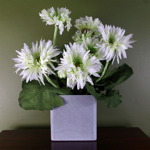 Artificial Potted  Plant Flowers Daisy Flowering Plant White Botanik