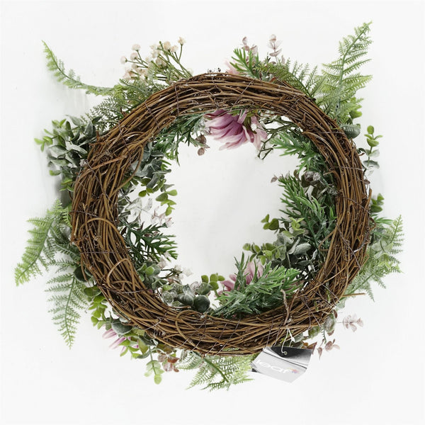 Artificial Pink Floral Wreath Botanik