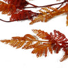6 x 100cm Artificial Hanging Maidenhair Fern Plant Autumn Orange - Premium Quality