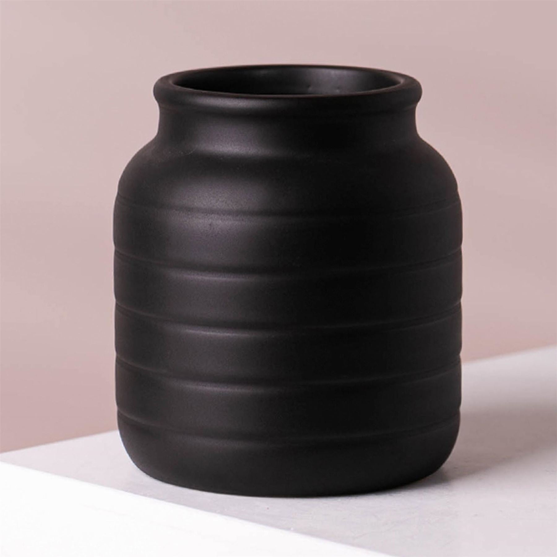 Black Vase Planter 13 x 13 x 14cm