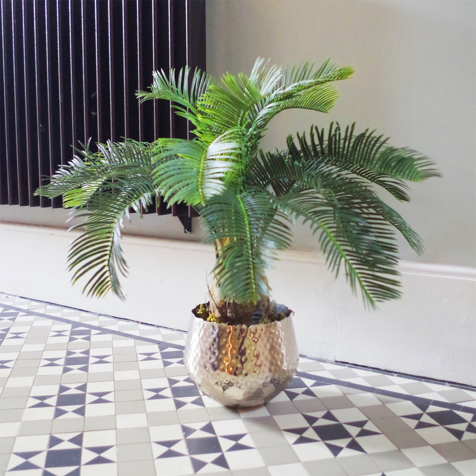 Large Artificial Palm Tree 60cm Cycas Realistic Plant Leaf Design UK Botanik