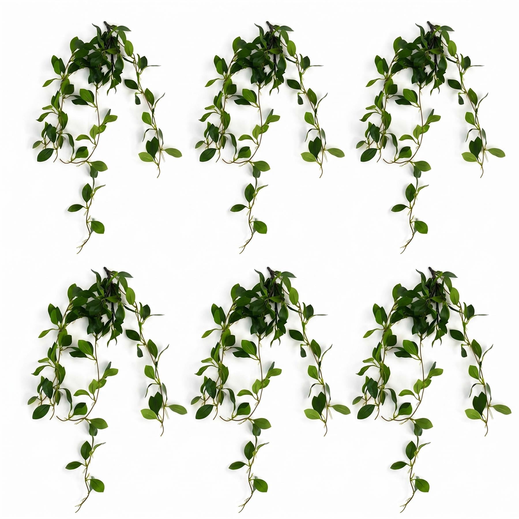 Pack of 6 x 55cm Artificial Trailing Ficus Vine Stem