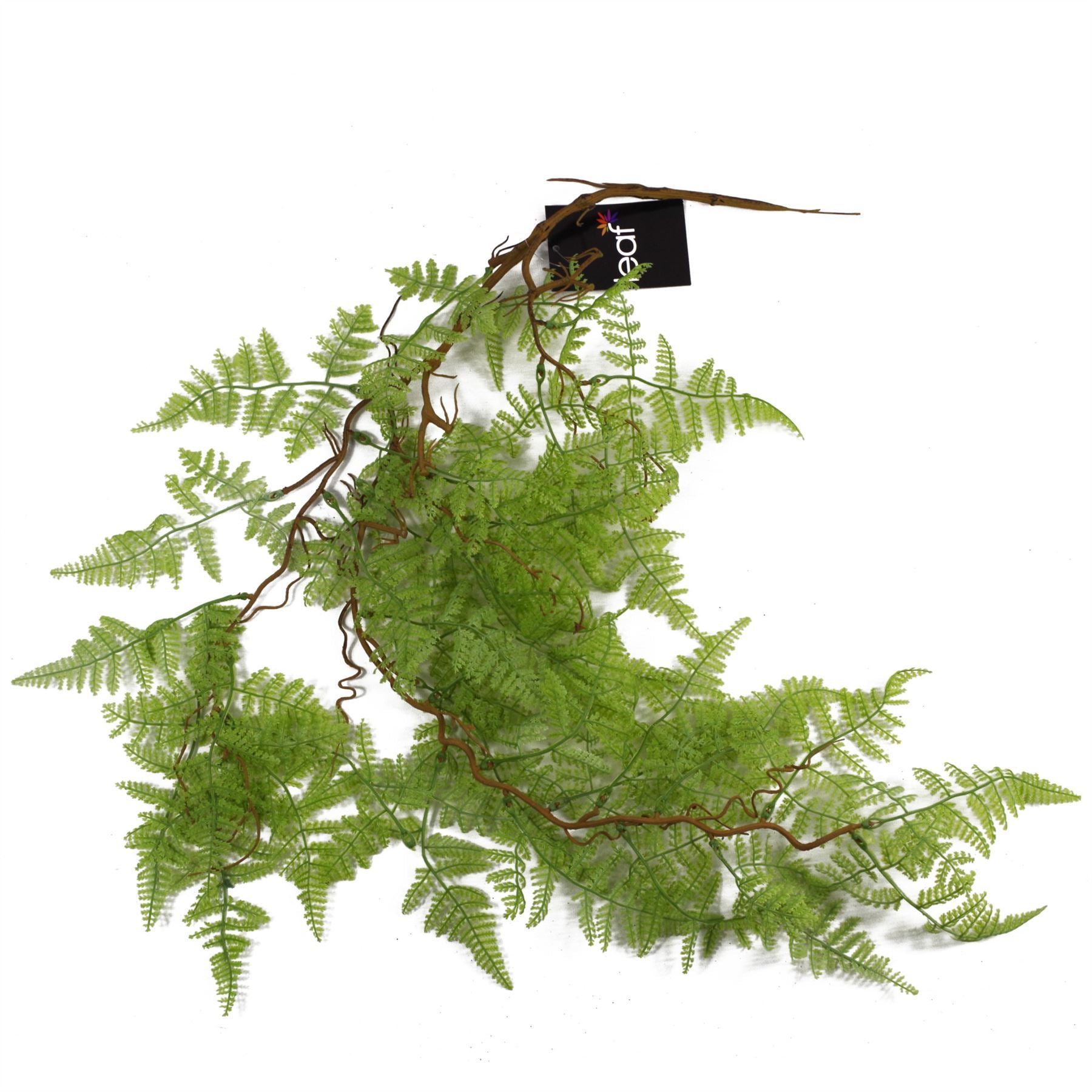 6 x 100cm Artificial Hanging Maidenhair Fern Plant Light Green - Premium Quality
