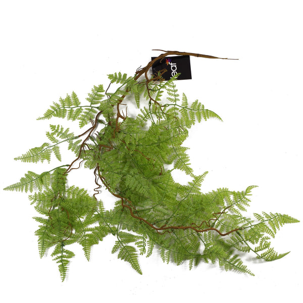 6 x 100cm Artificial Hanging Maidenhair Fern Plant Light Green - Premium Quality