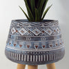 Large Blue Composite Planter with Stand