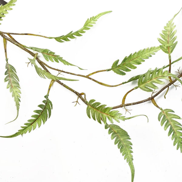 6 x 125cm Artificial Hanging Trailing Fern Plant - Premium Quality
