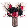 Leaf 80cm Gold Palm and Peony Glass Vase