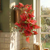 Pack of 6 x 30cm Artificial Trailing Red Caladium