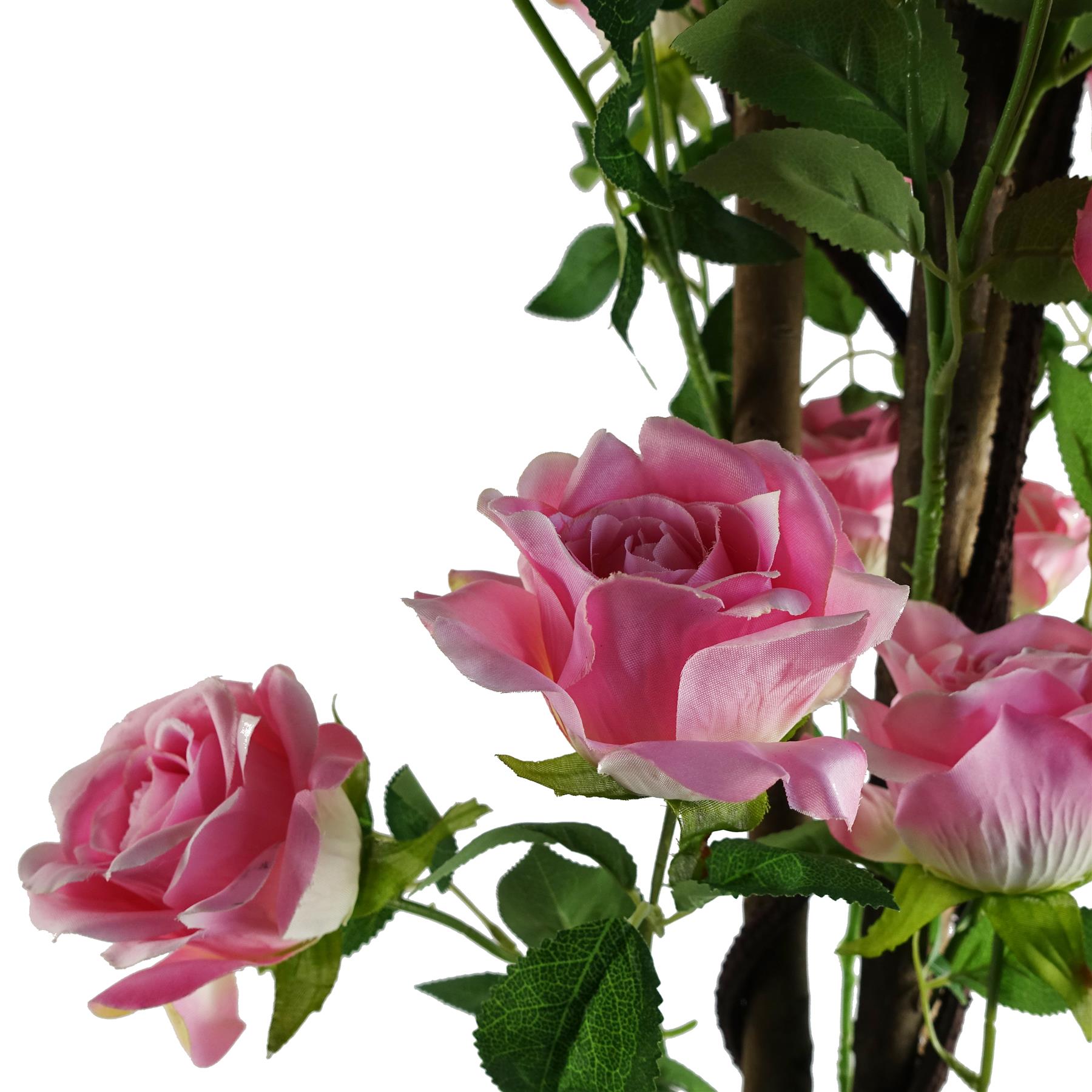 Artificial Pink Rose Tree Large