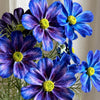 Pack of 6 x 63cm Real Touch Artificial Purple Cosmos Sprays - 4 Flowers Each