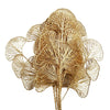 Pack of 6 x 65cm Golden Leaves Flower Arrangement Decoration - Premium Quality