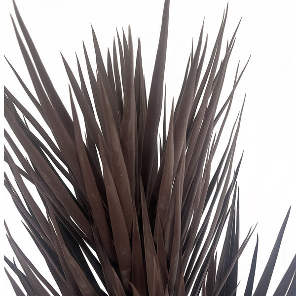 Artificial Yukka Tree Plant Spiky UV Resistant Outdoor Tree Triple Dark Red and Brown Botanik
