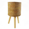 Rattan Effect Composite Planter with Stand
