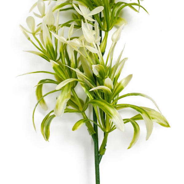 Pack of 6 x 48cm Artificial White Blossom Spray Stem