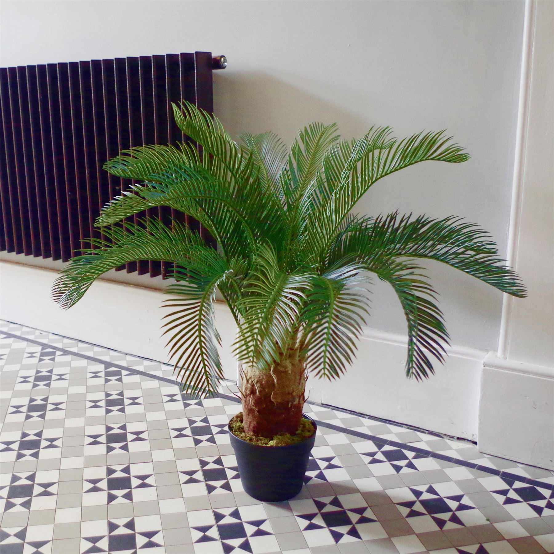 Large Artificial Palm Tree 80cm Cycas Realistic Plant Leaf Design UK Botanik