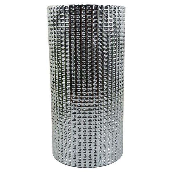 70cm Red Lily Display Silver Glass Vase - Premium Quality