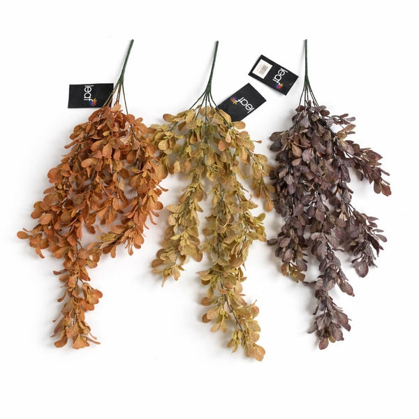 Pack of 6 x 70cm Artificial Trailing Leaf Spray Stem - Dusty Orange