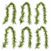 Pack of 6 x 170cm Artificial White Flowering Greenery Garland Hanging Decoration - Premium Quality