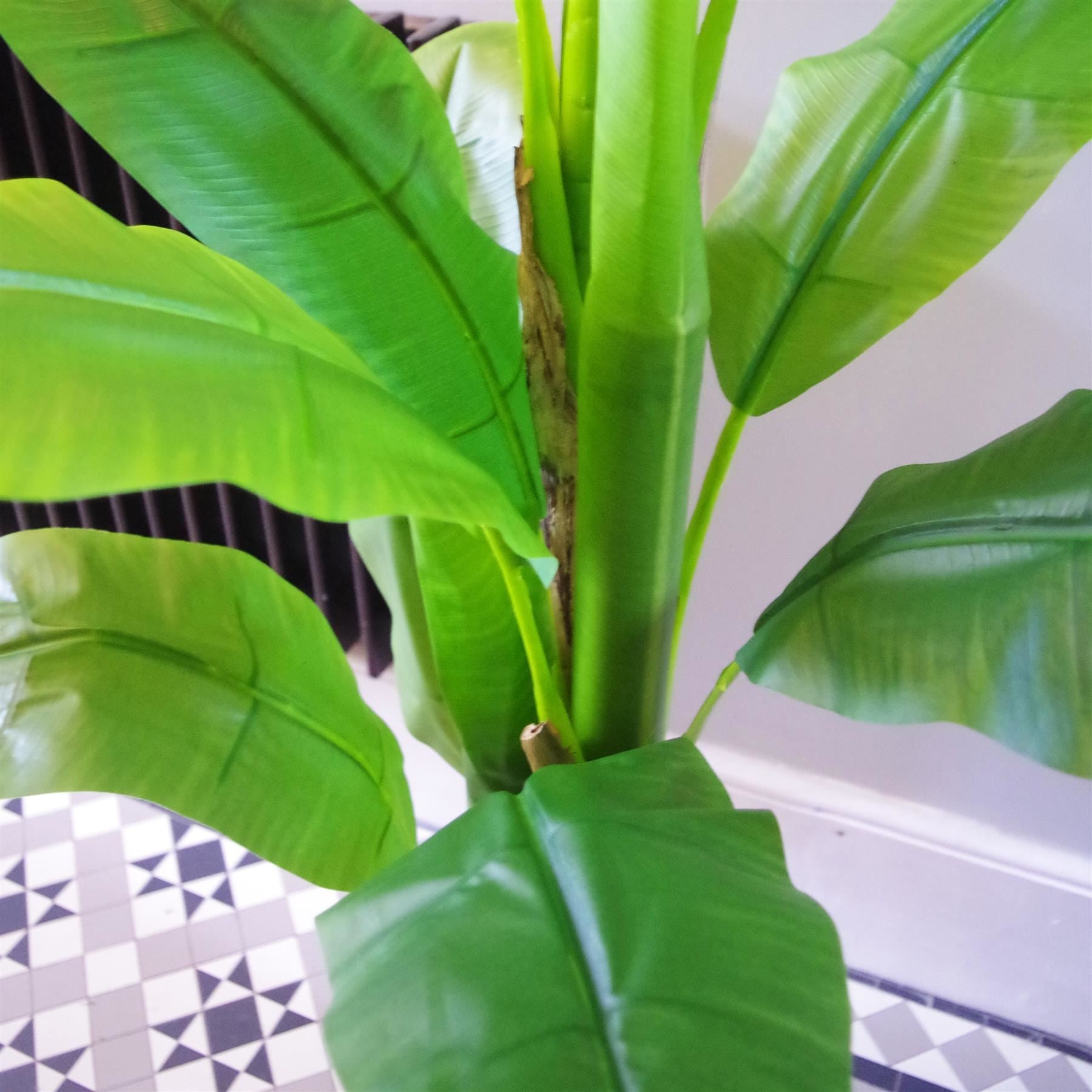 180cm Artificial Banana Tree Tropical Plant Copper Metal Planter - Premium Quality