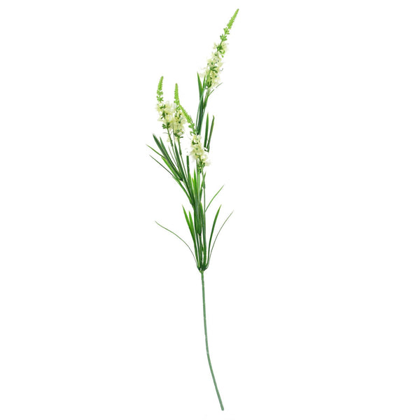 Pack of 6 x 80cm White Larkspur Artifical Stem - Premium Quality