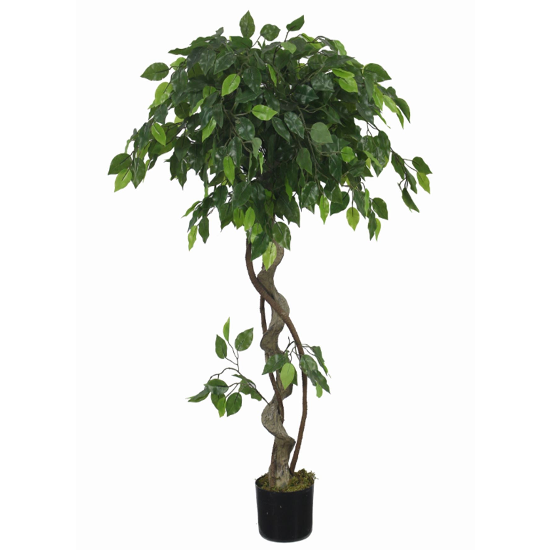 Artificial Twisted Ficus Tree Realistic Faux House Plants 120cm 4ft