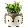 White Ceramic Planter Metal Plant Pot