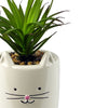 Ceramic Cat Planter Animals Cat Green Succulent 24cm