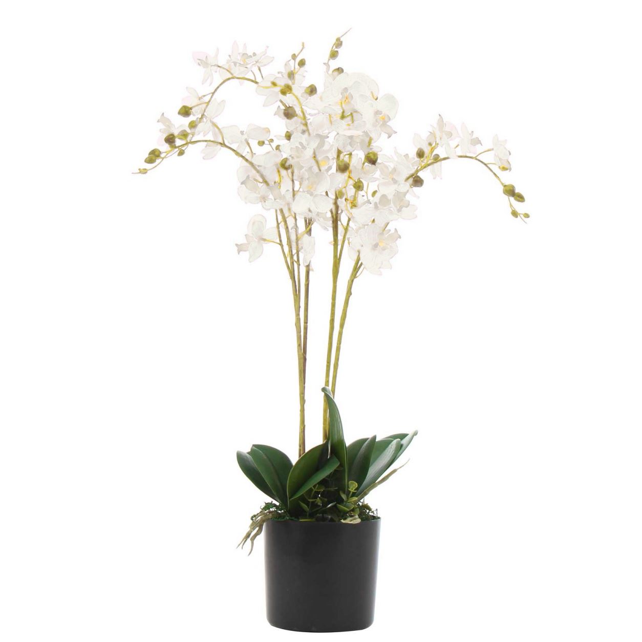 Artificial Orchid Flower 60cm White Orchid Arrangement