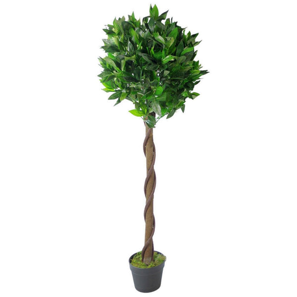 Artificial Bay Tree Topiary Laurel Trees Green Twist 120cm