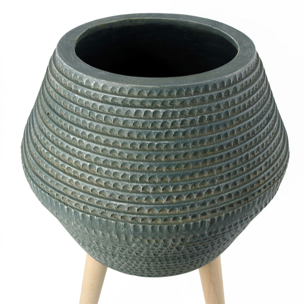 Large Composite Blue Grey Planter