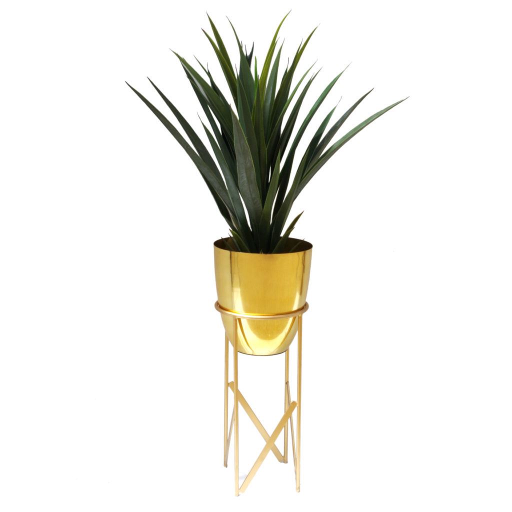 Metal Plant Planter Copper 55cm Tall Design