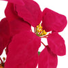 Poinsettia 40cm Artificial Christmas Red Copper Metal Planter