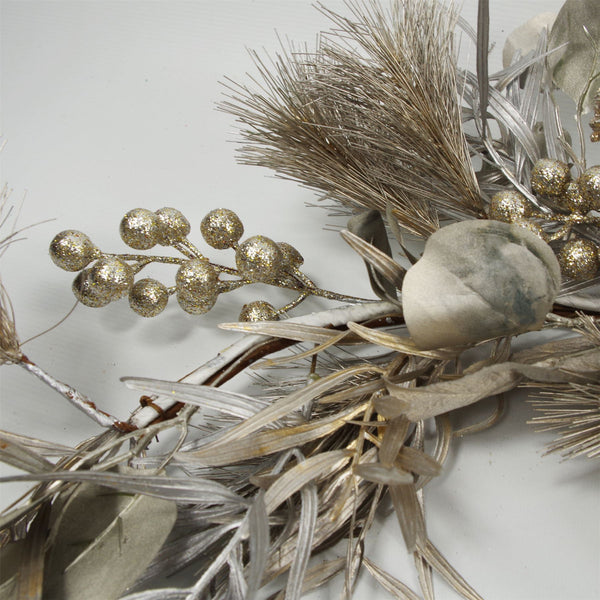 Luxury Christmas Silver Floristry Garland 150cm