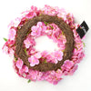 Artificial Pink Floral Blossom Wreath