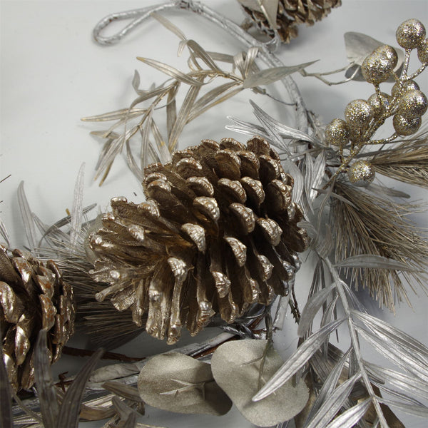 Luxury Christmas Silver Floristry Garland 150cm