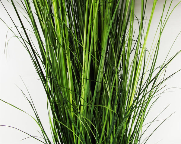 Artificial Onion Grass Plant Silver Metal Plater 130cm