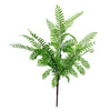 Pair Ceramic Planters Artificial Ferns 40cm