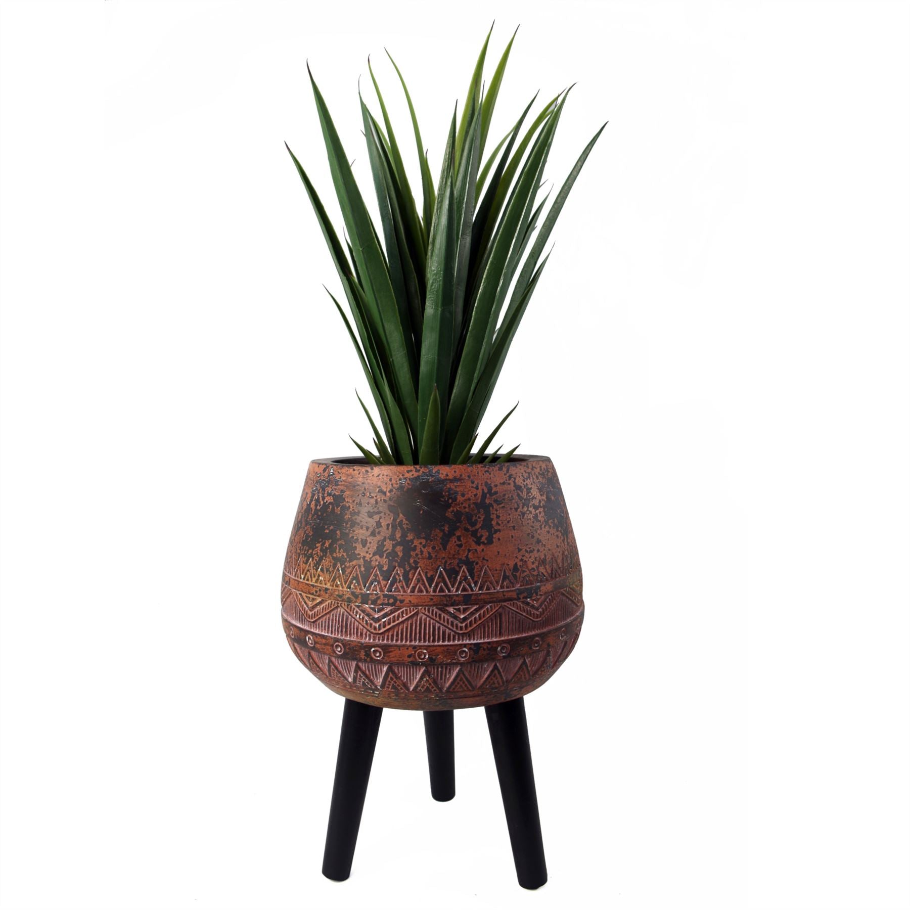 Planters Plant Pots Zaturn Brown Black Legs 44cm x 30cm