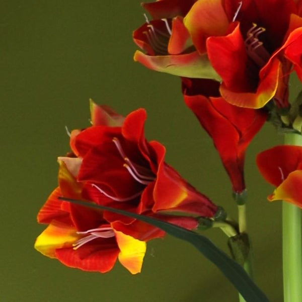 Artificial Amarylis Plant Orange