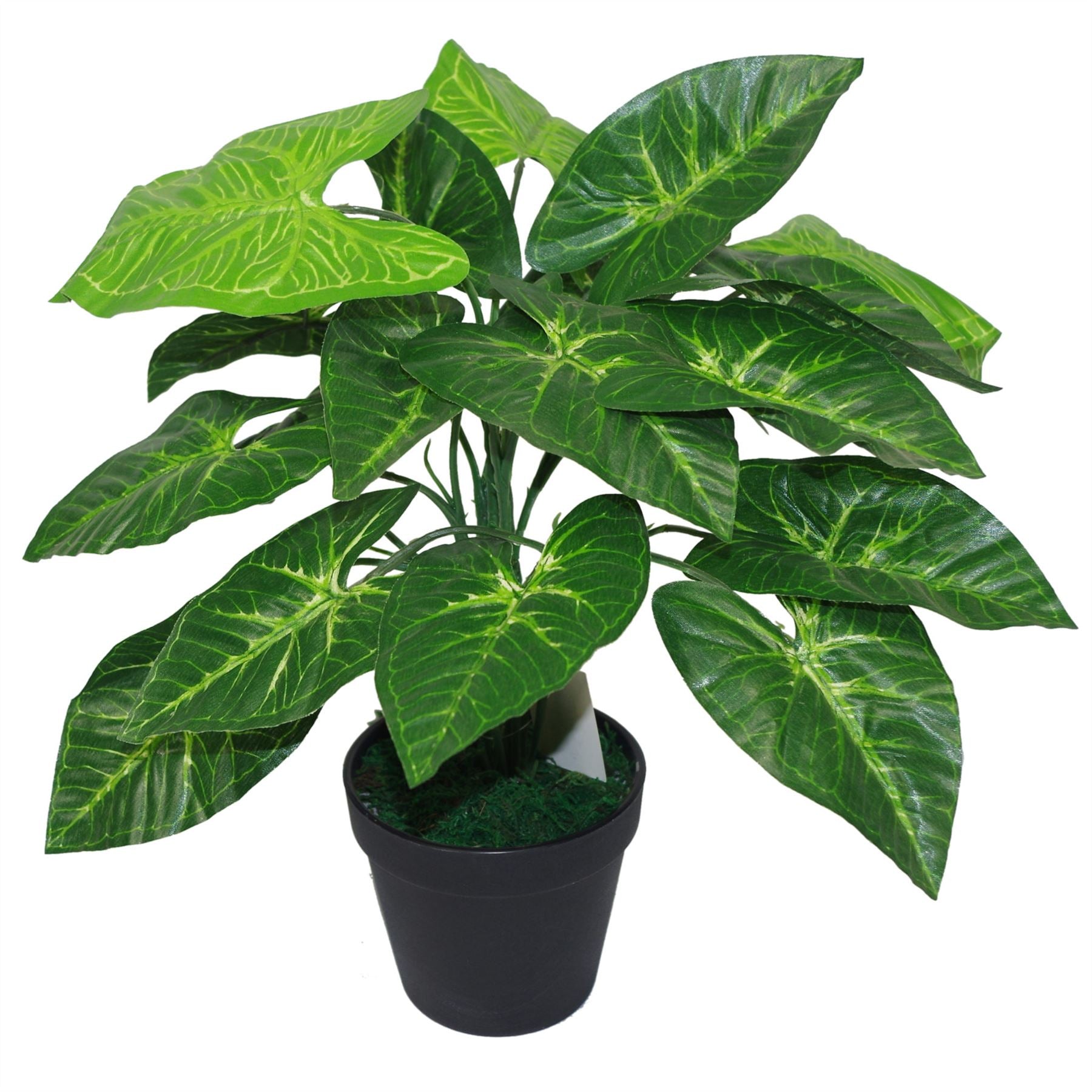 Artificial Foliage Plant Pot 45cm Dark Taro Plants